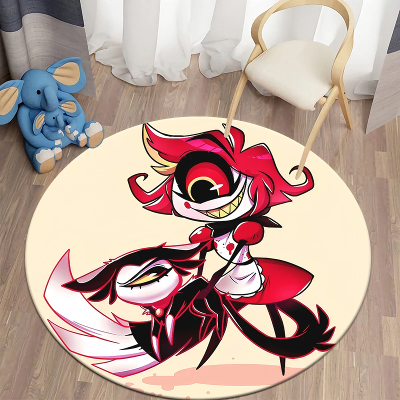 C-H-azbin H-otel HD Printed Pattern Circular Carpet,Bedroom Rug,Use Non-slip Floor in Living Room,Bathroom,Door,Outdoors Mat.