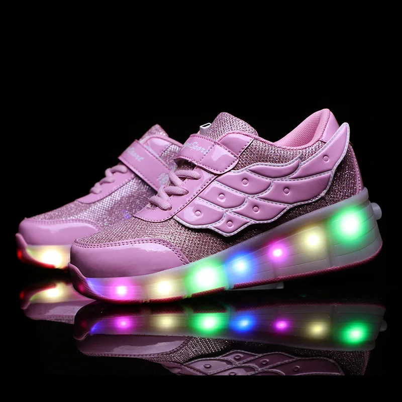 Fashion Luminous Roller Skates LED Light Skates Simple Fashion Indoor Skating Trend Sneakers Boy Girl Birthday Gift