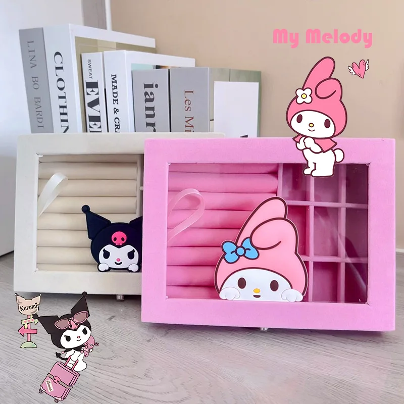 

Kuromi Cartoon Jewelry Storage Box New Popular Hottest Cute Sanrio Girl Ins Hot Sell Anime Kawaii Necklace Jewelry Gift Box
