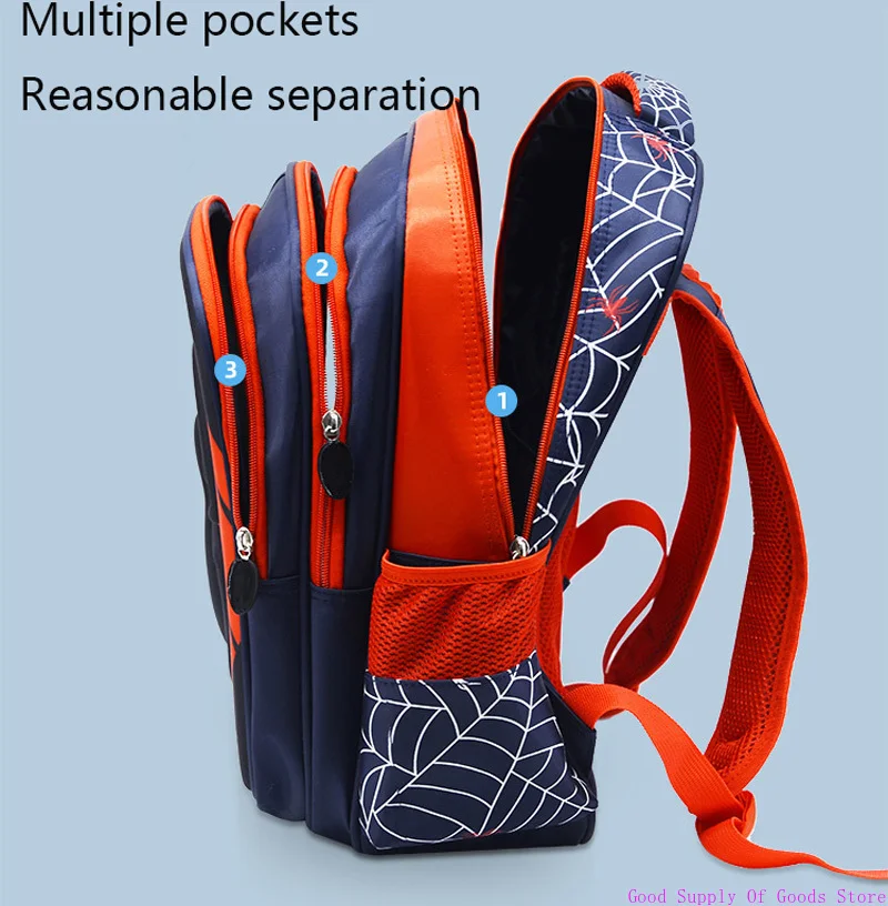 Spinnen-Rucksack + Federmäppchen-Set für Jungen, Schultasche, Grundschule für Kinder, Schultasche, Cartoon, wasserdichter Primärrucksack