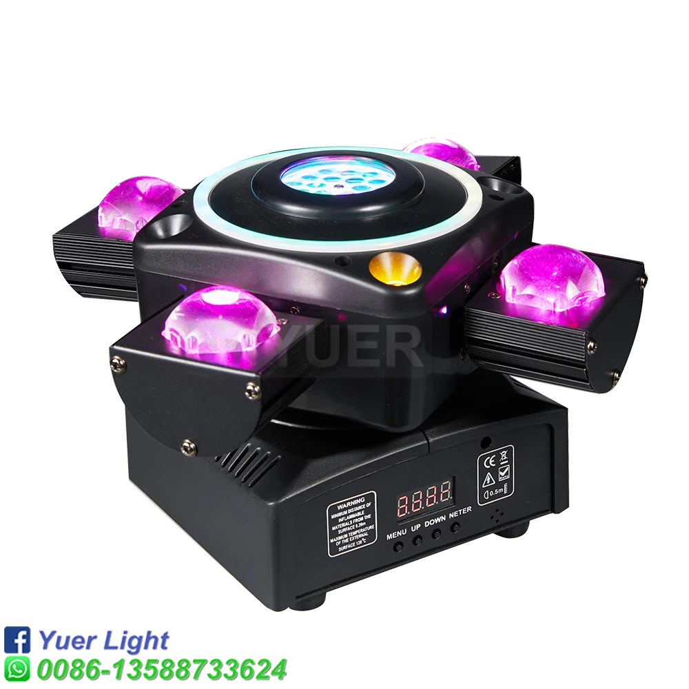 Imagem -04 - Led Moving Head Beam Light 4x10w Rgbw Dmx512 Controlado com Anel rg Laser Efeito Estroboscópico Discoteca Música Dança Bar Festa Novo