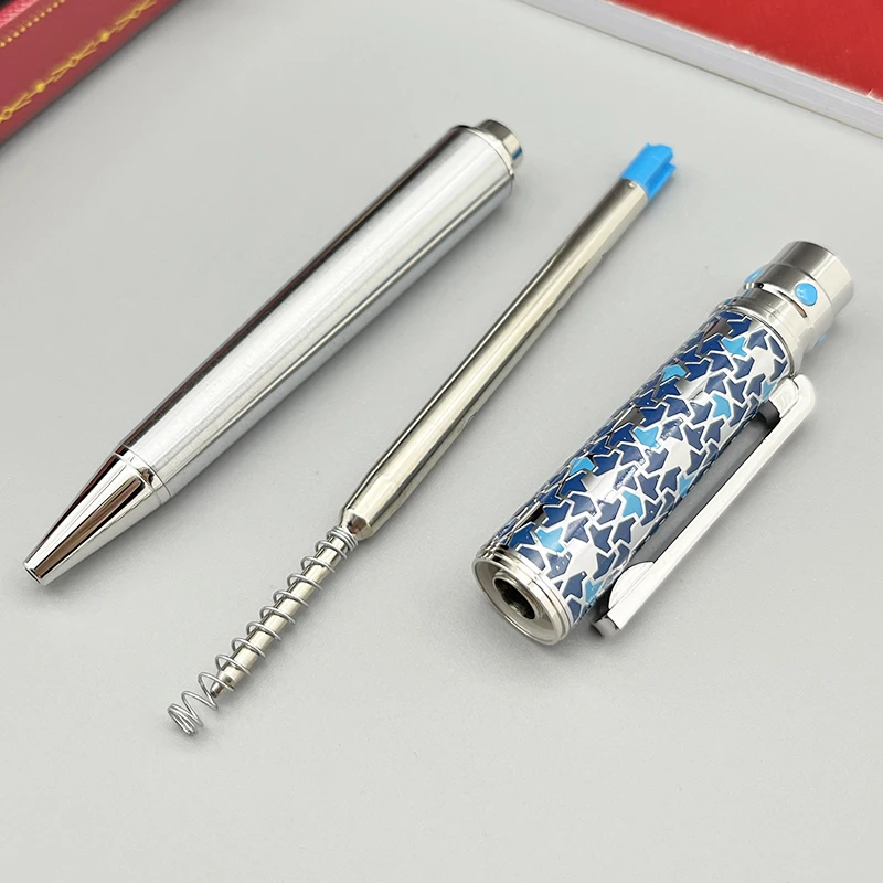 Imagem -06 - Lanlan-ct Blue Ballpoint Roller Ball Pen com Número de Série Luxo Stationer Qualidade Superior