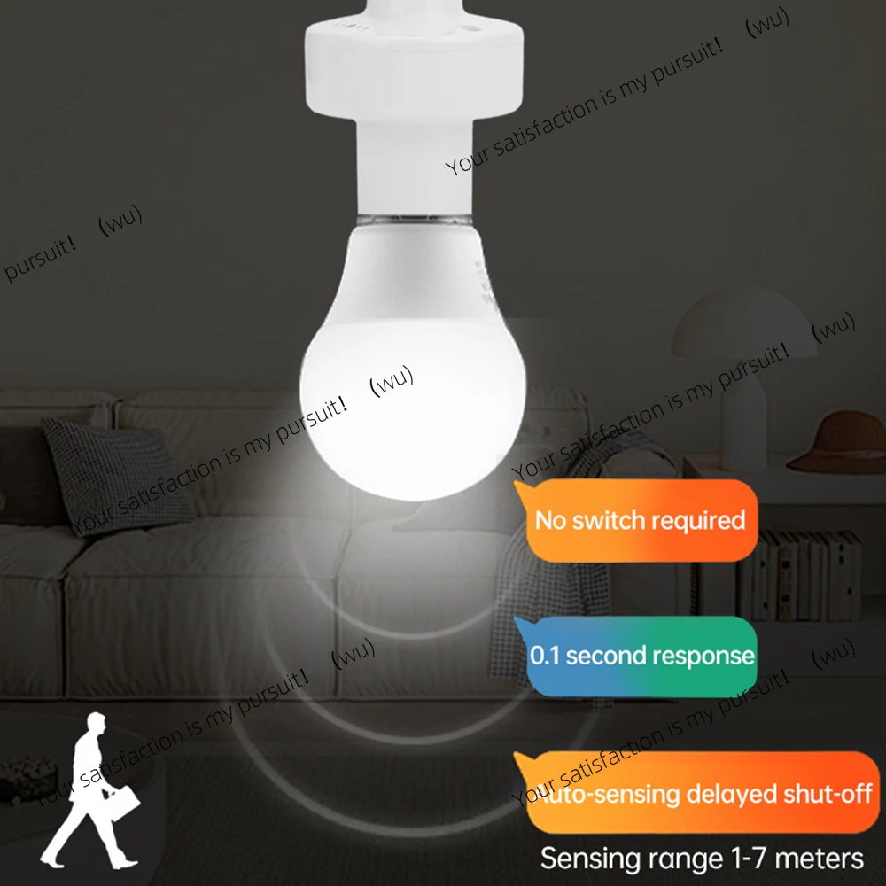 E27 Threaded lampholder Radar sensor switch Automatic switch Delay off Smart control switch For hallway Garden Lighting control