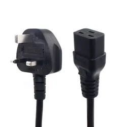 BS Plug UPS Supply Power cord UK to IEC 320 C19 Power cables 16Ampers 1.8/3/5m line standard three-pin plug connection