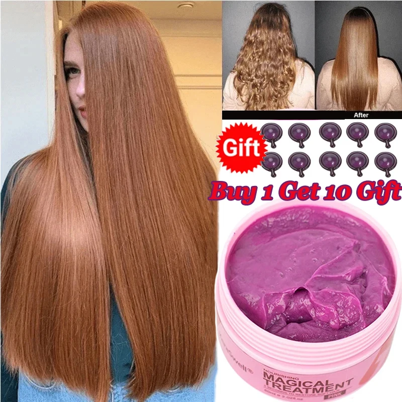 Máscara de cabelo mágica queratina 5 segundos reparar danos frizzy macio suave brilhante cabelo hidratação profunda tratamento raiz do cabelo cuidados com o couro cabeludo