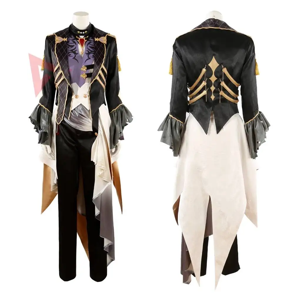 

New Ensemble Stars Sakuma Ritsu Cosplay Costume Black Coat Shirt Pants For Game Party Halloween Custom Made