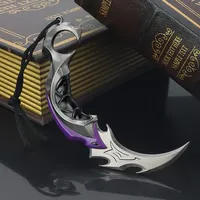 Valorant Weapon Melee Reaver 2.0 Karambit Knife Game Peripheral 15cm Metal Samurai Sword Weapon Model Keychains Gifts Toys Boys