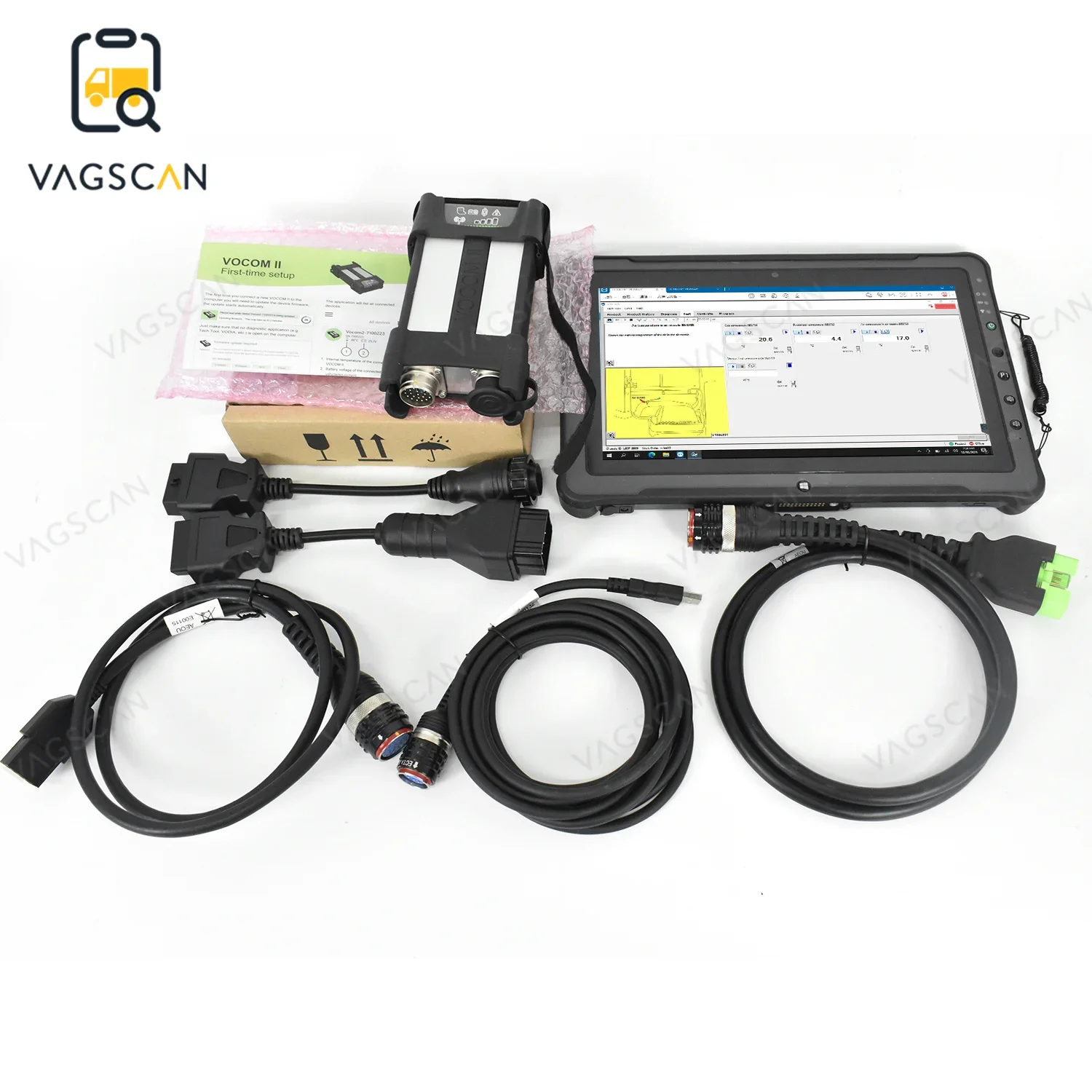 88894000 V2.8.150 heavy duty For Genuine VOCOMII VOCOM2 VOCOM for mack Truck excavator Diagnostic tool and F110 Tablet toughbook