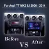カーラジオアウディ TT MK2 8J 2006 - 2014 ワイヤレス CarPlay Android 自動車インテリジェントシステム GPS 4G WIFI BT なし 2 din 2din DVD 2