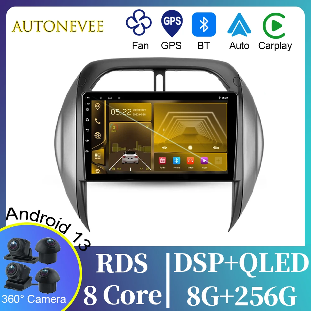 

7862 IPS Android Auto For Toyota RAV4 2 CA20 CA20W XA20 2003 - 2005 Car Radio Multimedia Video Player Navigation GPS No 2Din DVD