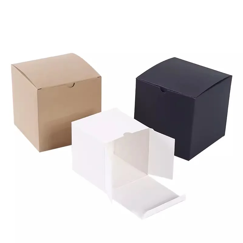 

50pcs Wholesale Multi Size Cardboard Square Packing Boxes Candy Gift Box For Handmade Soap/Jewelry Gift Package Party Favor Sup