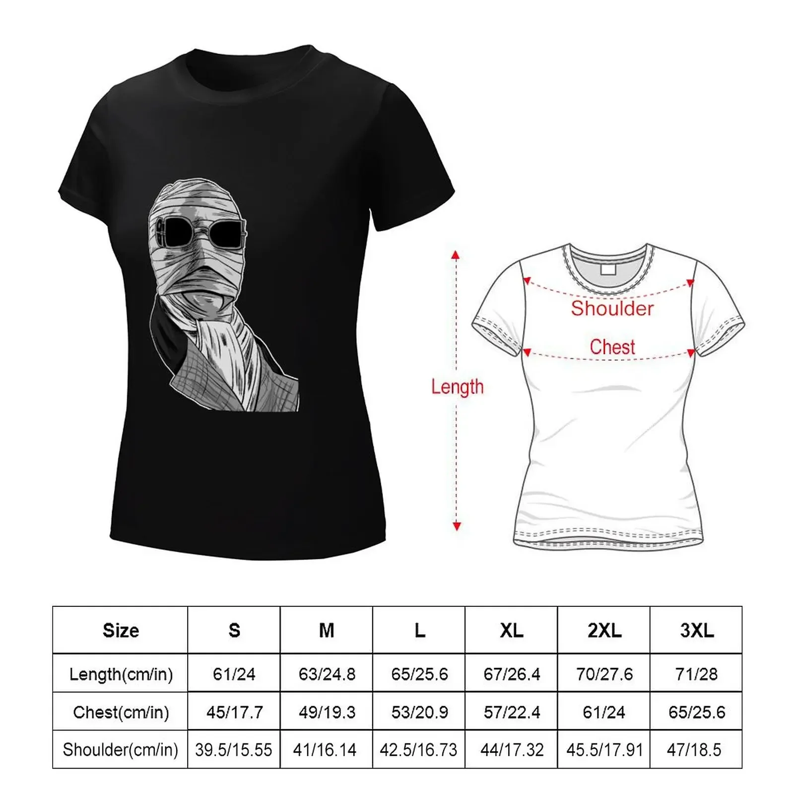 The Invisible Man T-shirt cute tops summer top T-shirt Women