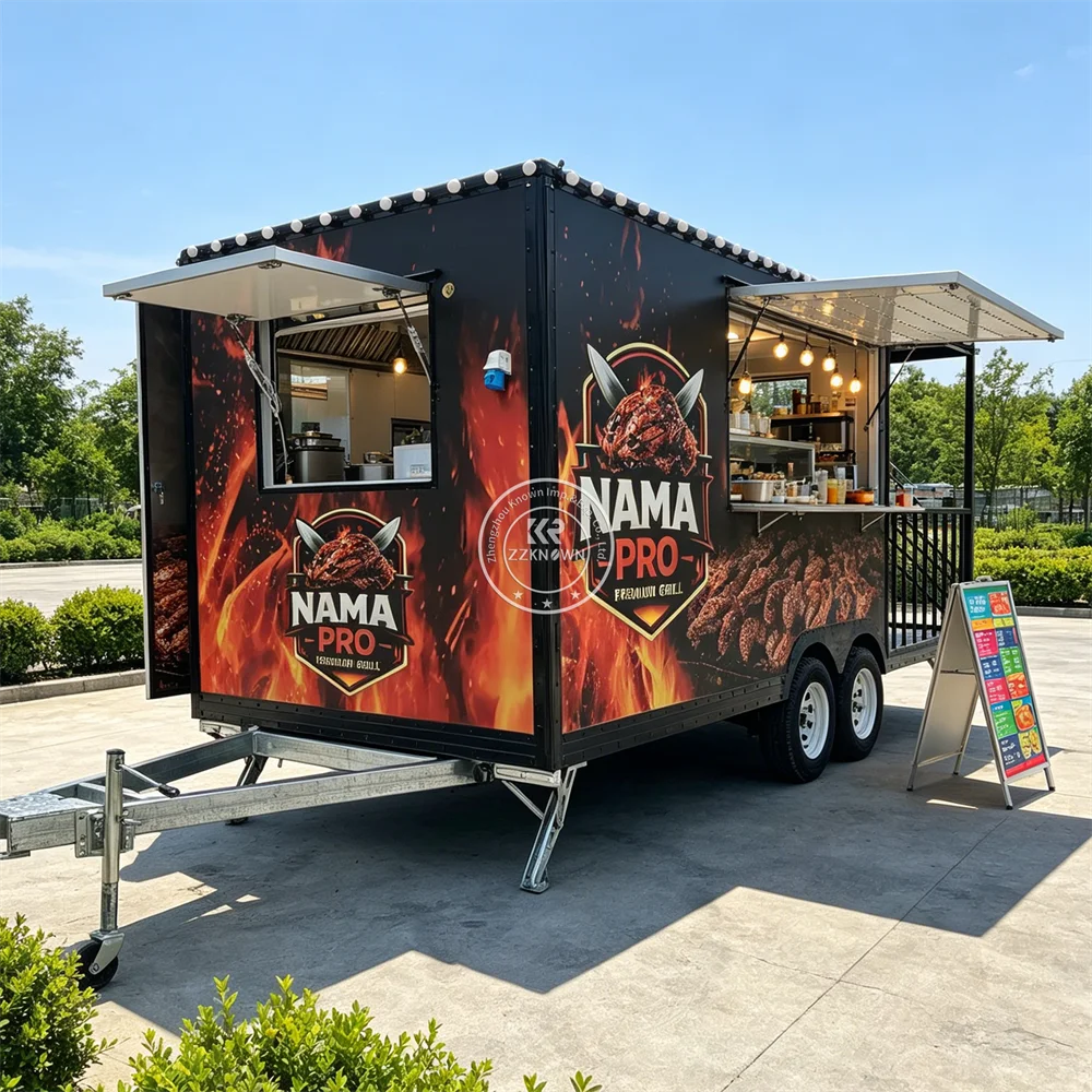 

Fully Equipped Mobile Food Trailer Commercial Custom Street Catering Truck Sushi BBQ Noodle Hot Dog Food Truck