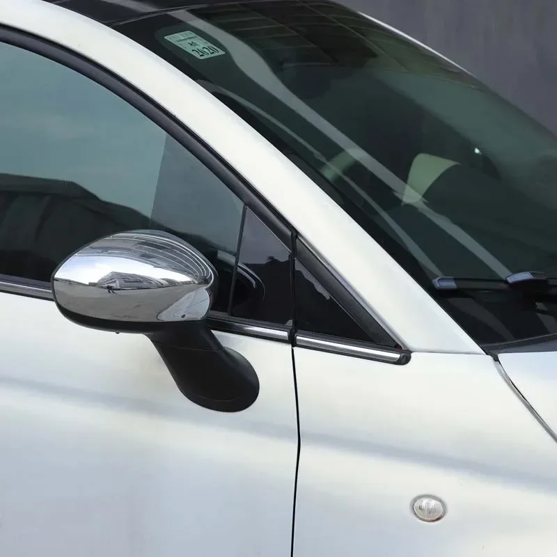 

For Fiat 500 PC gloss black car center pillar decorative sticker car exterior decoration protection accessories 6Pcs