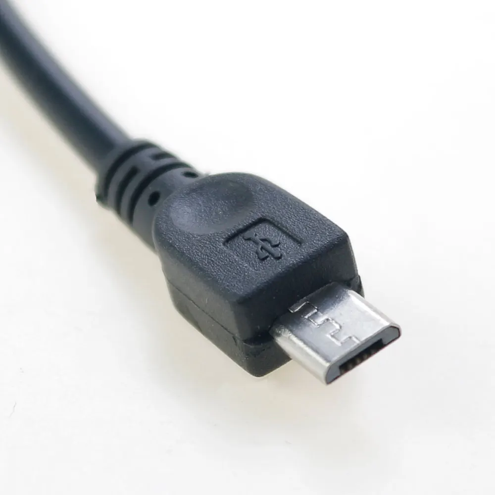 1pc OTG Adapter Data Cable 30cm Micro USB Male To Micro Male 5Pin Converter Black Color