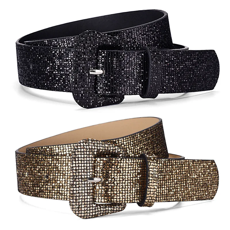

2024, новый клетчатый узор, блестящая пряжка, широкий поясной ремень, женский модный ретро-кожаный ремень из искусственной кожи с декоративной пряжкой