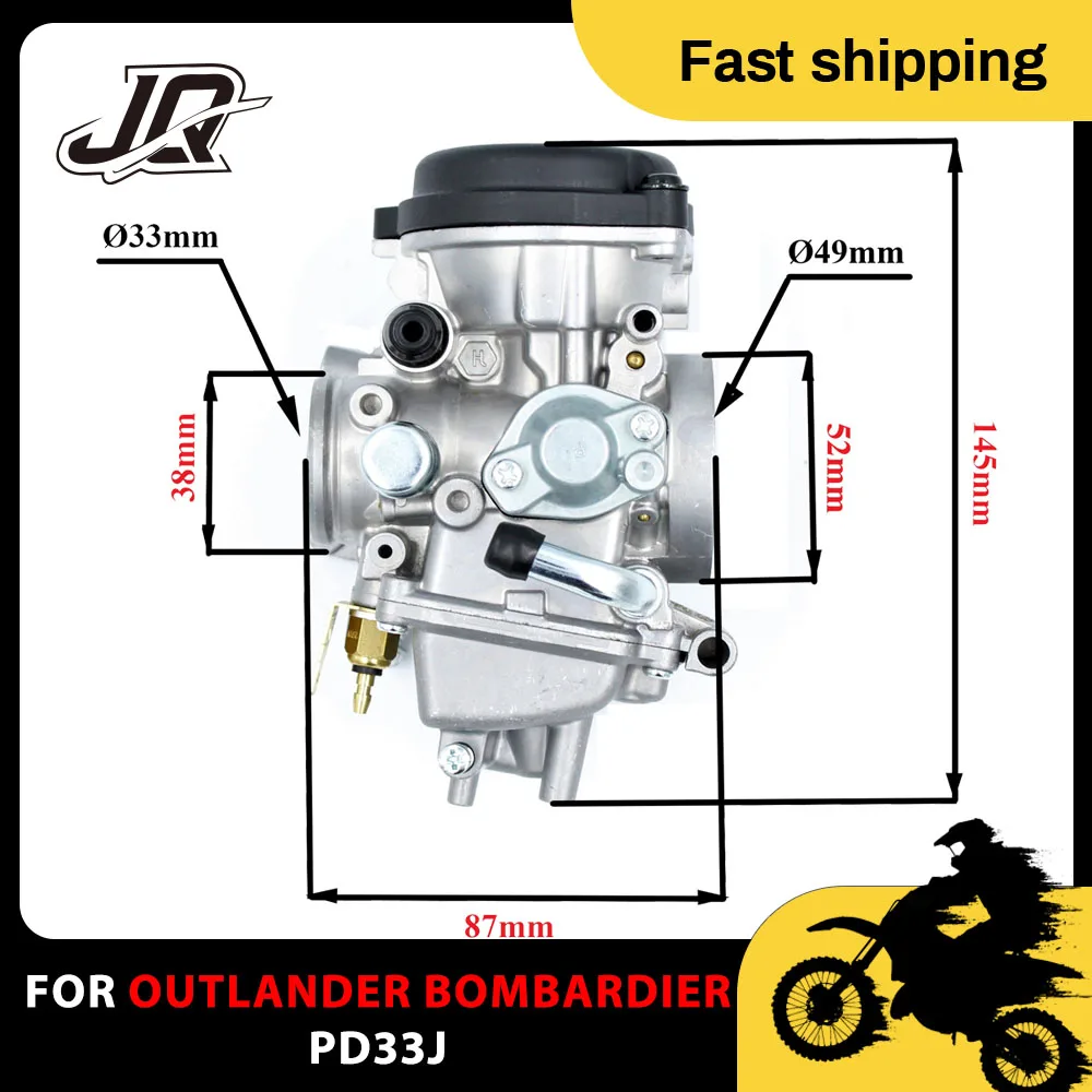 

Choice PD33J-2 FOR OUTLANDER MAX 400 4X4 FOR Bombardier CAN-AM 330ATV Beach Car Carburetor