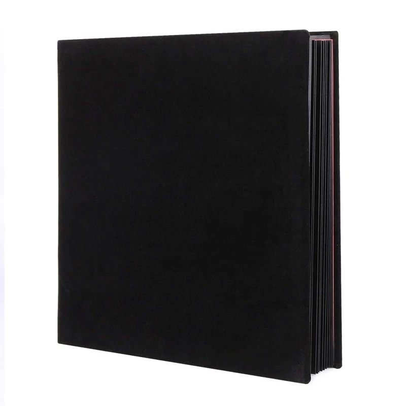 Photo Album Scrapbook Velvet Cover Thick Pages with Protective Film Save Images Permanently,Memory Book,Best Gift Choice