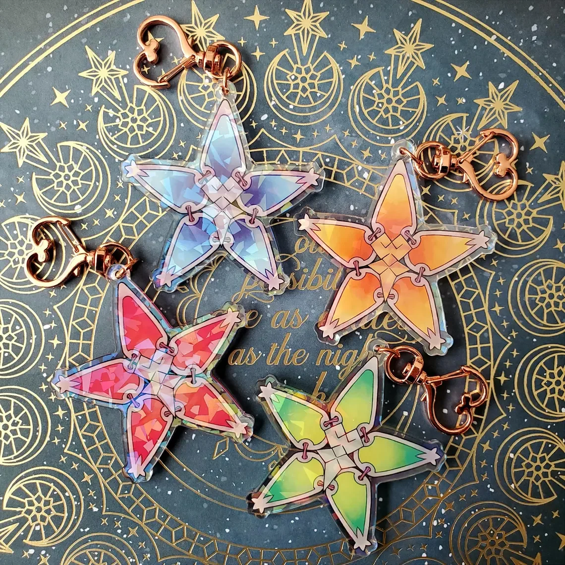Pathfinder Kingdom Heart Acrylic Pendant Keychain, Video Game Fan Collectibles, Anime Double Sided Design Gift