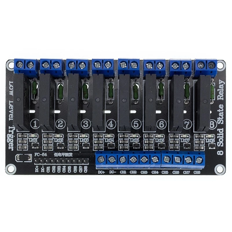 1/2/4/8 Channel 5V DC Relay Module Solid State Low Level G3MB-202P Relay SSR AVR DSP   Diy Kit