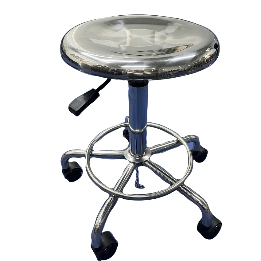 Custom Size 304 Stainless Steel Anti-Static Multi-functional Lab Stool Height Adjustable Bar Stool