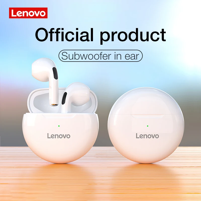 Original Lenovo HT38 Bluetooth Headset Wireless Bluetooth Headphones with Waterproo Wireless Charging Case