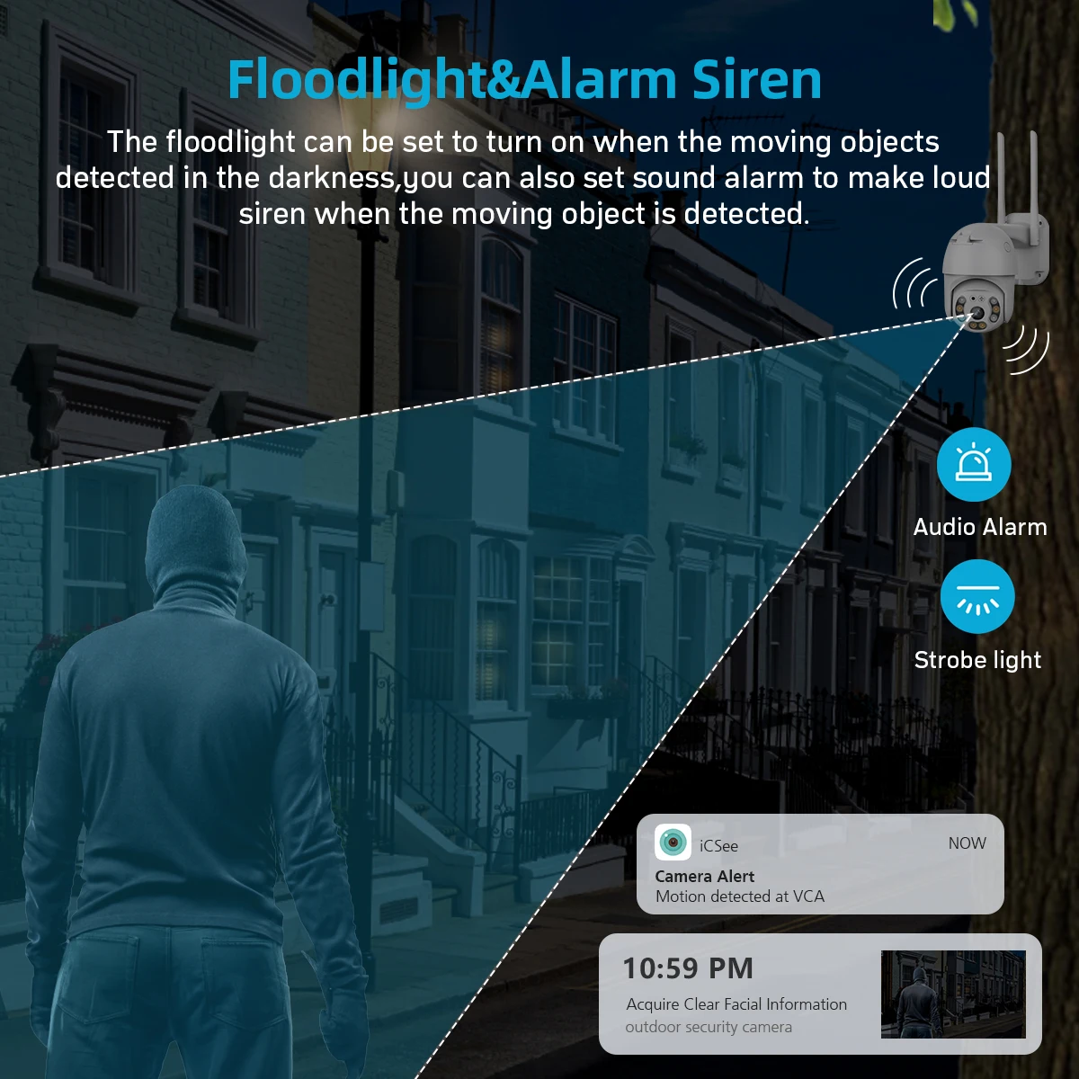 8-мегапиксельная PTZ IP-камера Wi-Fi Открытый AI Обнаружение человека Аудио 4-мегапиксельная беспроводная камера видеонаблюдения P2P RTSP 5-кратный цифровой зум Wi-Fi камера