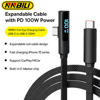 NNBILI USAMS PD 100W Fast Charging Cable For iPhone 15 Type-C to Type-C Digital Display Cable For Huawei Xiaomi Samsung