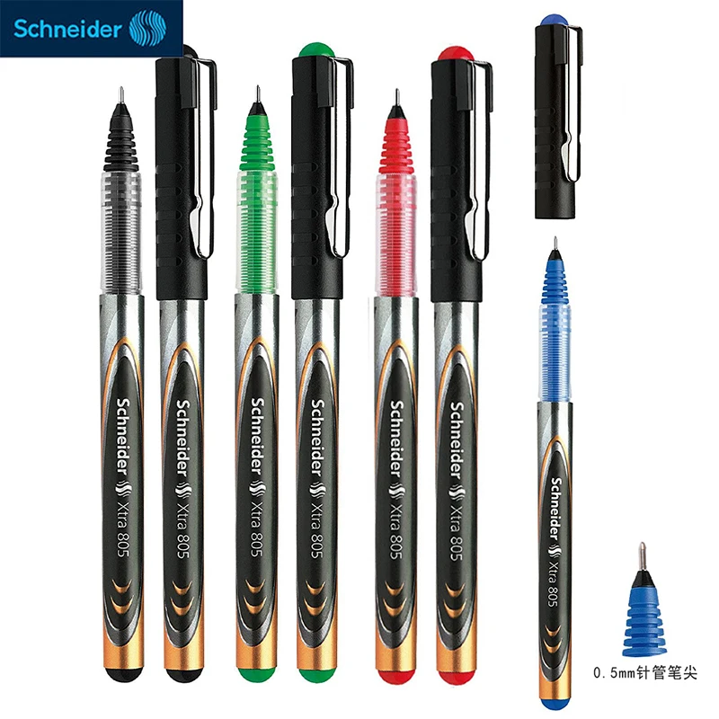 

3 Pcs Schneider Xtra 805 Gel Pen Roller Ball Pen Signing Student Exam 0.3mm Needle Tip Black/Blue/Red Office and School Supplies