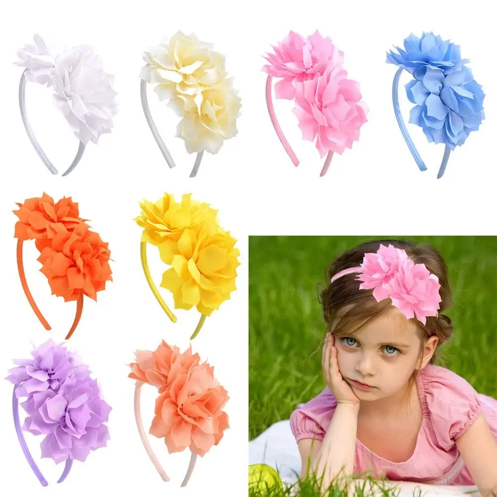 

Grosgrain Ribbon Big Flower Headband Hairbands Hair Accessories Bows Hair Hoop Head Hoop Crown Gifts Hair Bands Children Girls