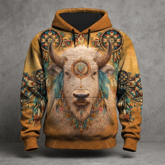 Men Hoodie Western Cowboy Native 3d Print Hoodie Men Fashion Long Sleeve Hoodie Sweatshirt Vintage Coat Women Sweats Men Clothes