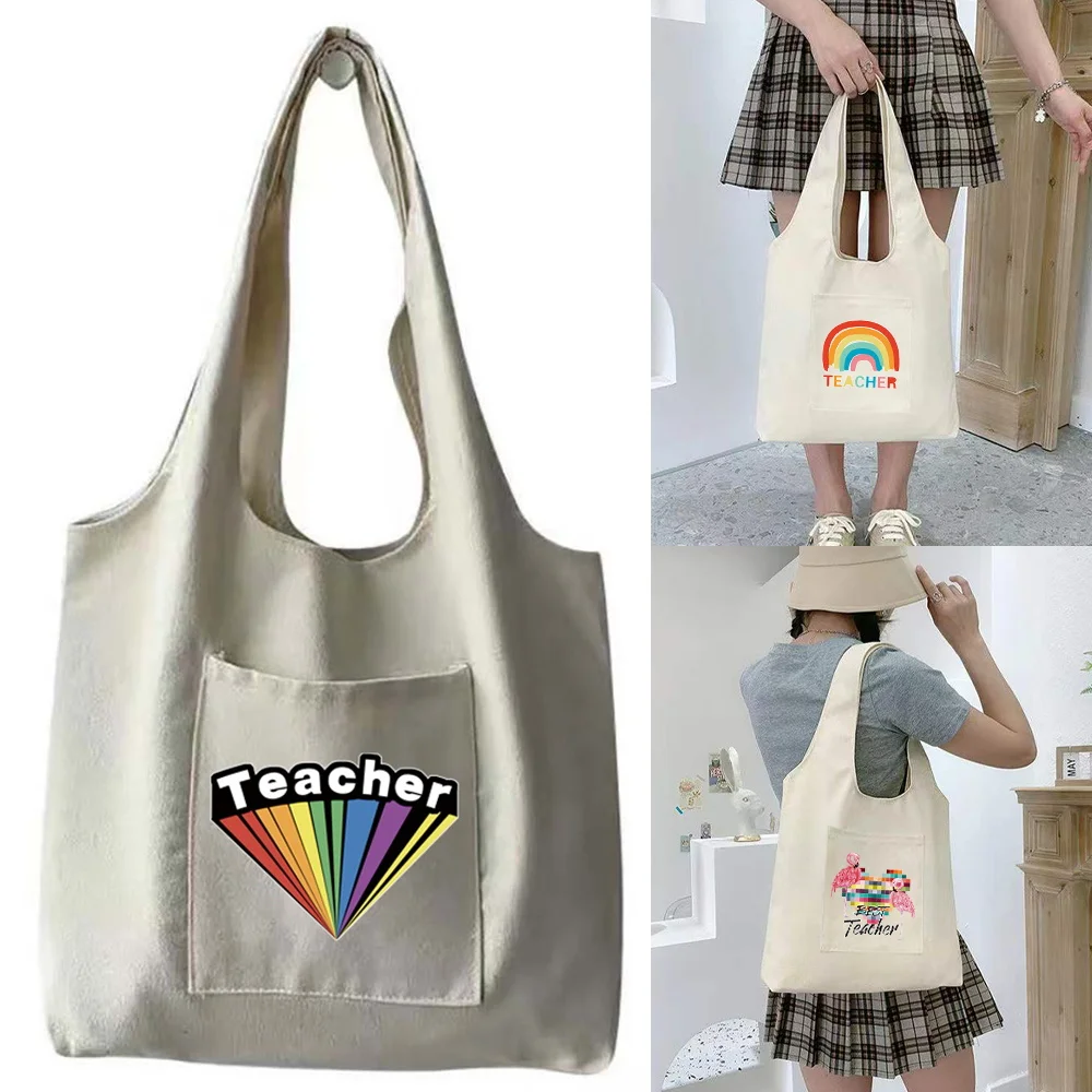Structured Canvas Tote Bag in Vest Style, Storage Bag for Personal Items on Weekend Trips