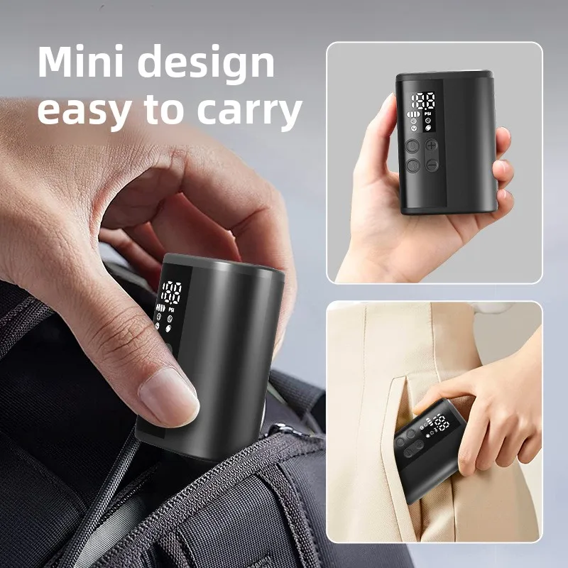 ミニ電動インフレポンプ ポータブルボールポンプ バスケットボール、サッカー、バレーボール用 照明と充電機能付き