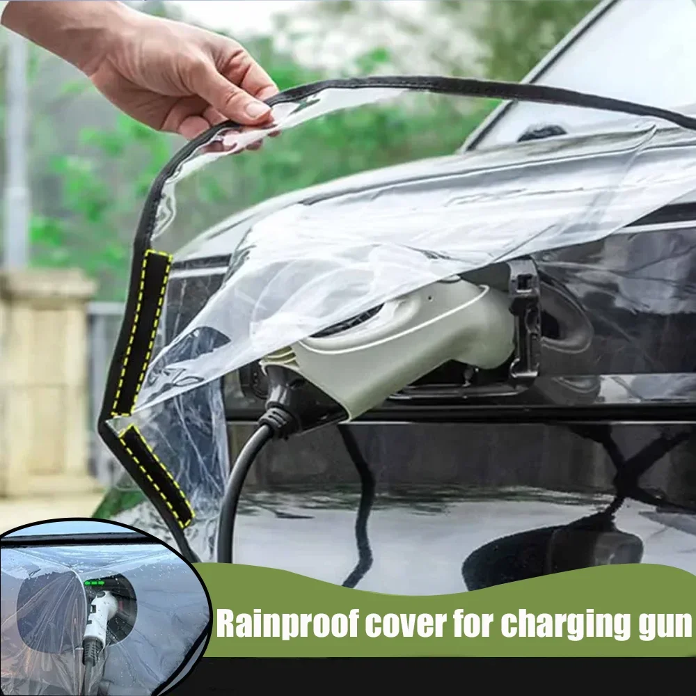 Magnetic Car Charging Gun Rainproof Cover Summer Cars Organizer Necessary Rainproof Dustproof Protection Covers Auto Accessories