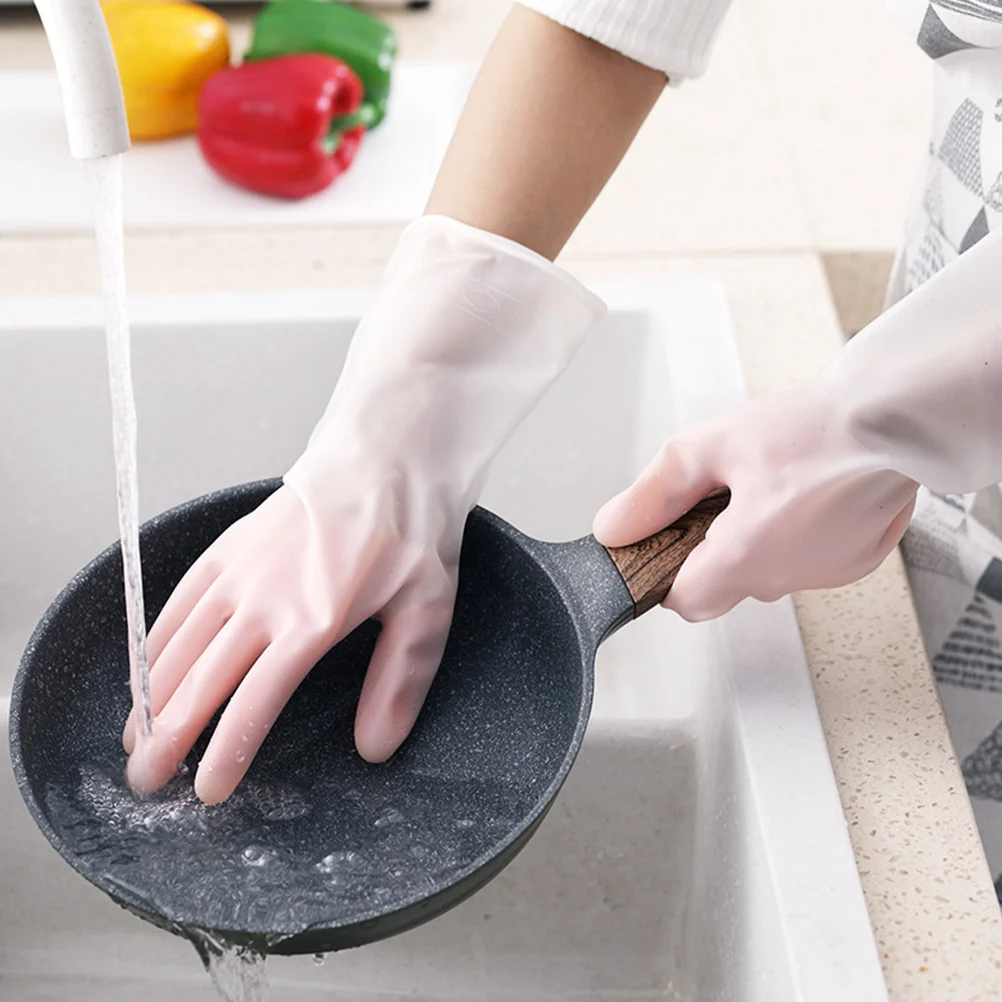 

1Set Waterproof Hand Protective Gloves Kitchen Dishwashing Household Cleaning Laundry Car Garden Use Dishwashing Gloves
