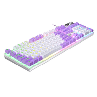 Wired USB Gaming Keyboard with Backlight, 104 Key Gamer Keyboard for Computer/Laptop/PC, Ergonomic Design,Office Gaming Accessor