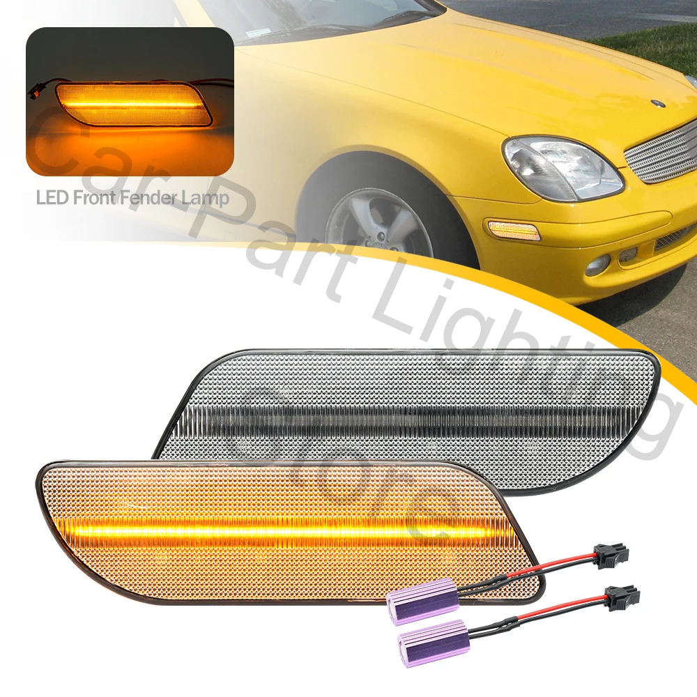 

2 шт., светодиодные габаритные огни для переднего бампера Mercedes Benz SLK Class R170 1997-2004 W208