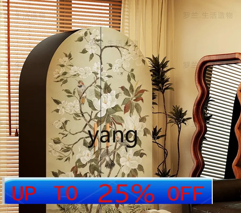 

LH Flower and Bird Solid Wood Wardrobe Household Living Room Storage Clothes Closet