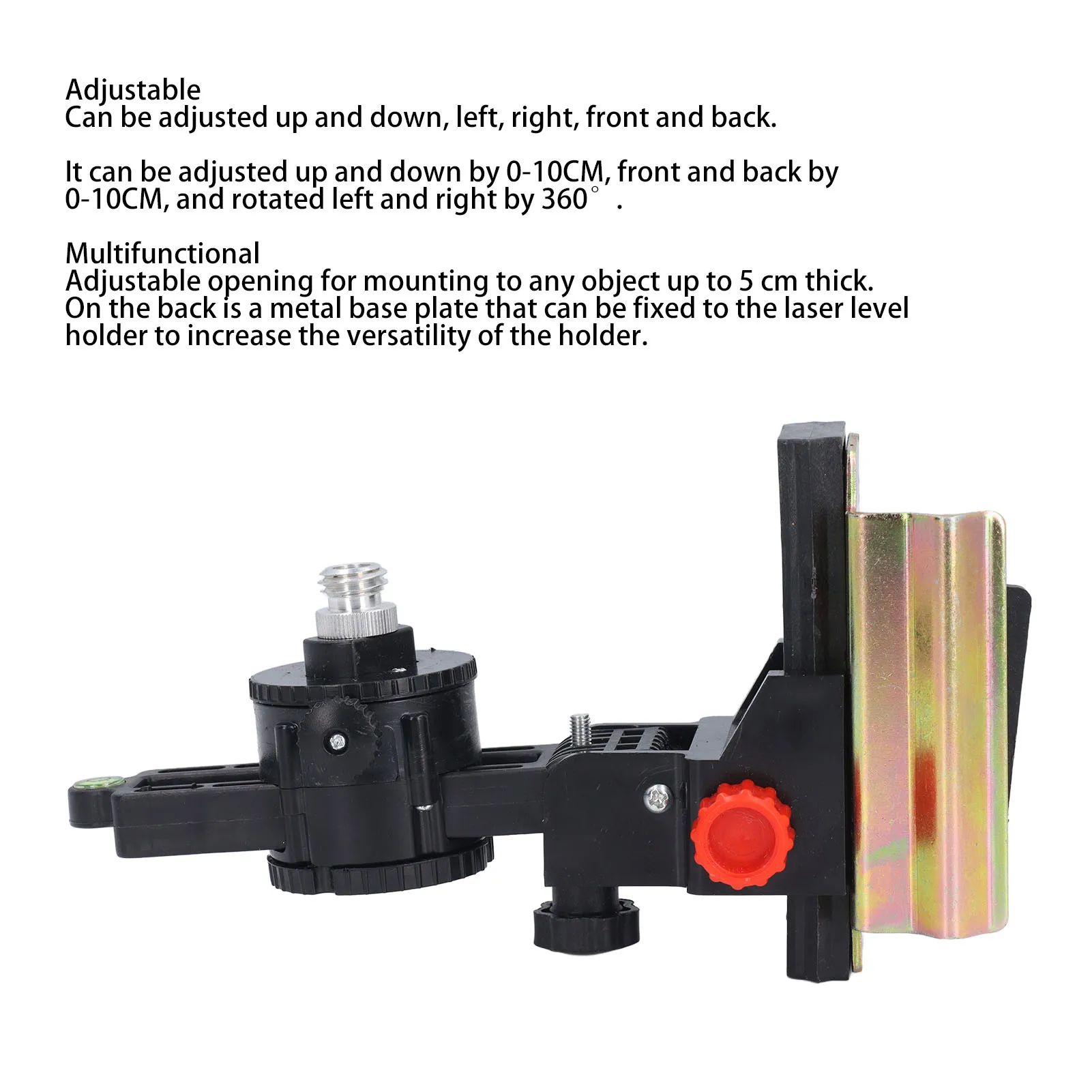 Base di livellamento per palo telescopico ABS multifunzionale e ferro Robusto supporto di livellamento regolabile Testa di asta di prolunga per ponti