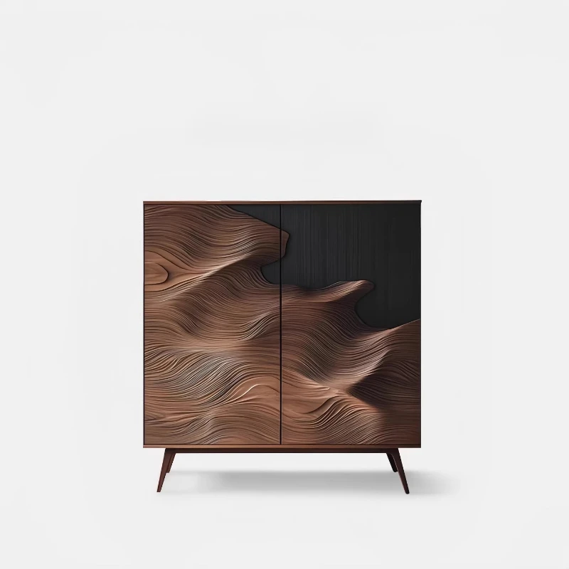 

Italian minimalist solid wood home shoe cabinet, entrance cabinet