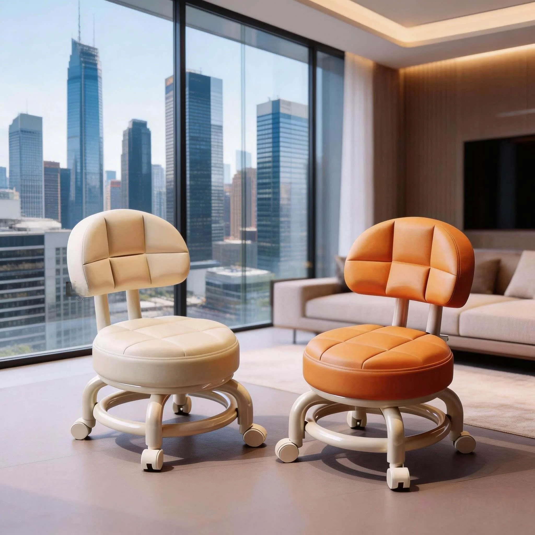modern-simple-comfortable-mobile-chair-with-wheels-home-use-short-chair-with-kids-universal-wheel-small-chair-sliding-wheel