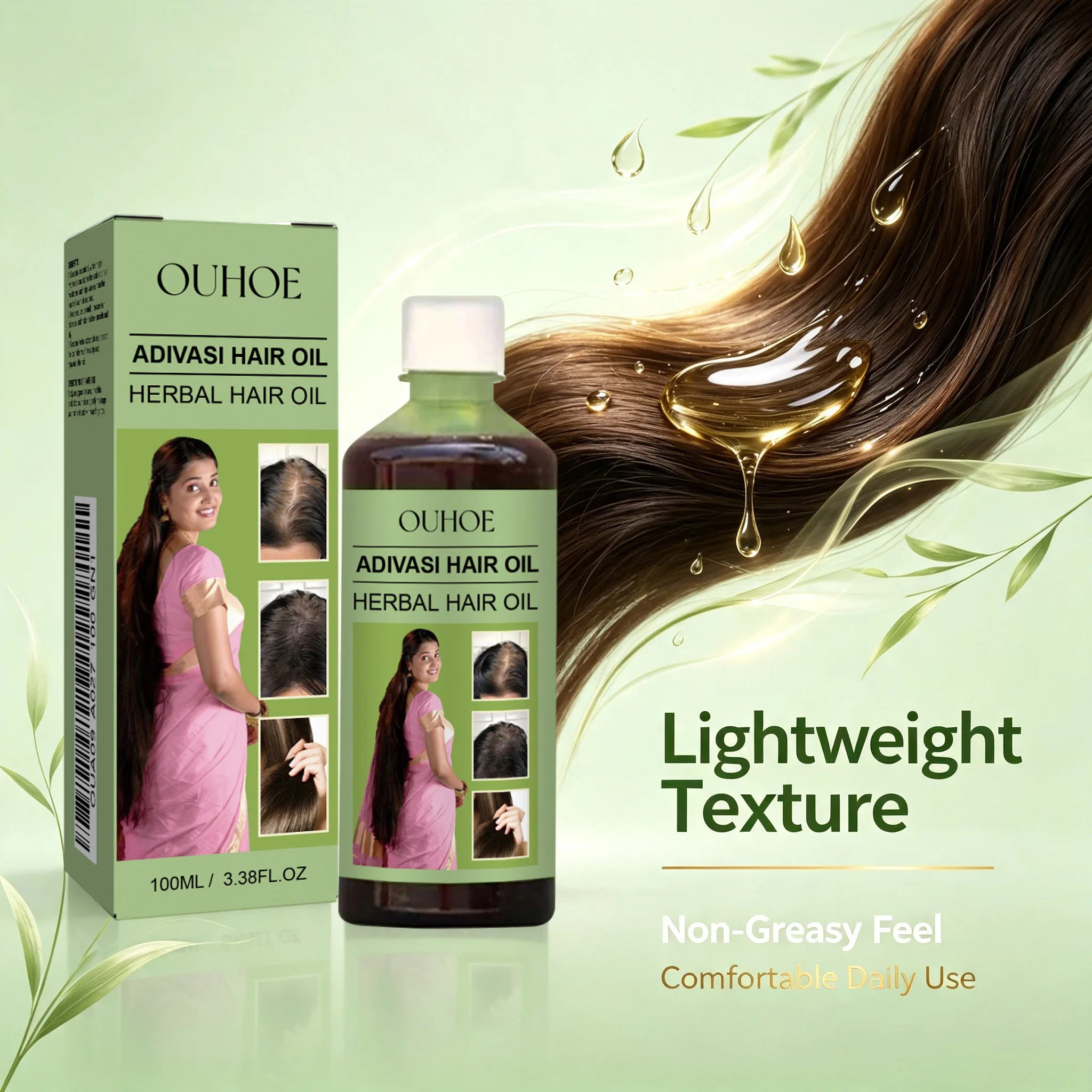 보태니컬 헤어 성장 오일 인도 아디바시 허벌 영양 공급 - Hair Care India 리뷰 및 가격