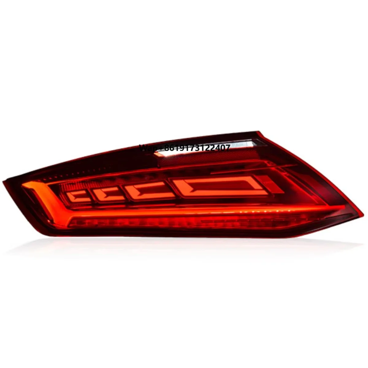 For TT 15-17 Dynamic LED Running Water Taillight Assembly Dedicated Old Modified New Red Lens 12V Voltage Plug and Play