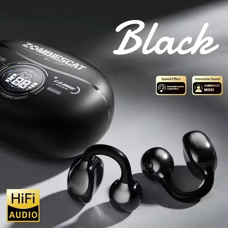 

Zombiescat B16 OWS Ear Clip Headphone Clip on Ear Earring Bluetooth 6.0 Wireless Earphones HD Clear Call TWS Wireless Earbuds