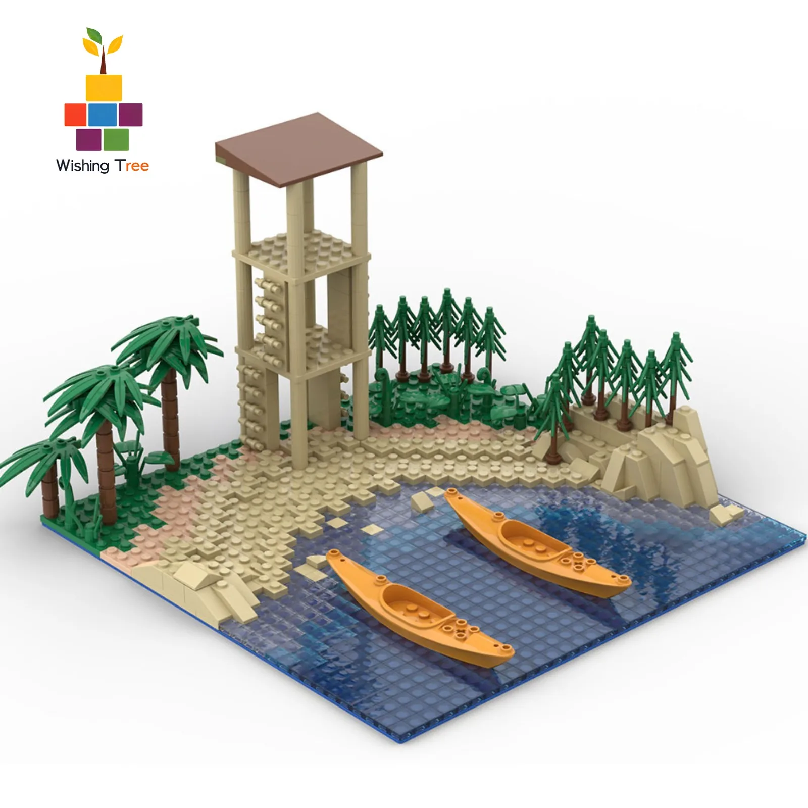 

Маленькие строительные блоки в военной тематике, совместимая модель MOC Sand Beach Watchtower