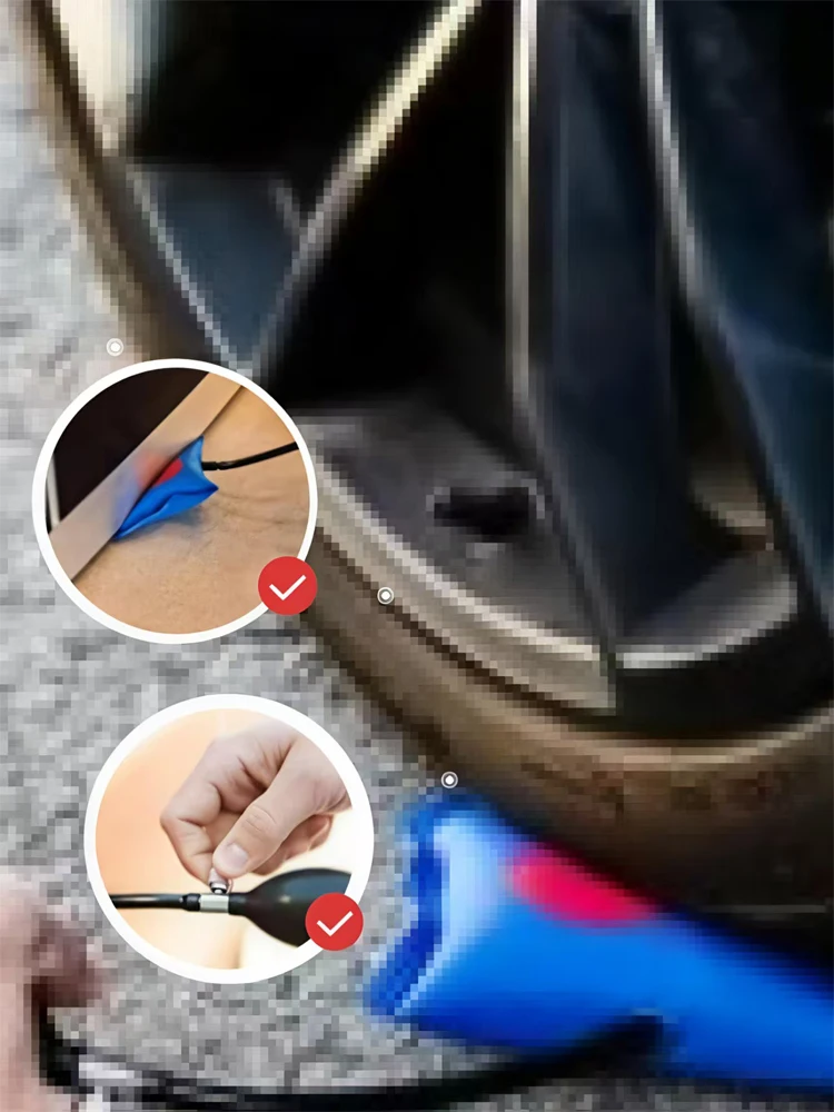 Schlosserwerkzeug Luftkeil-Set, 3 Größen, Blau mit Rotem Keil, zum Öffnen von Autotüren und Fenstern, Professionelles Öffnungswerkzeug – Detail 9