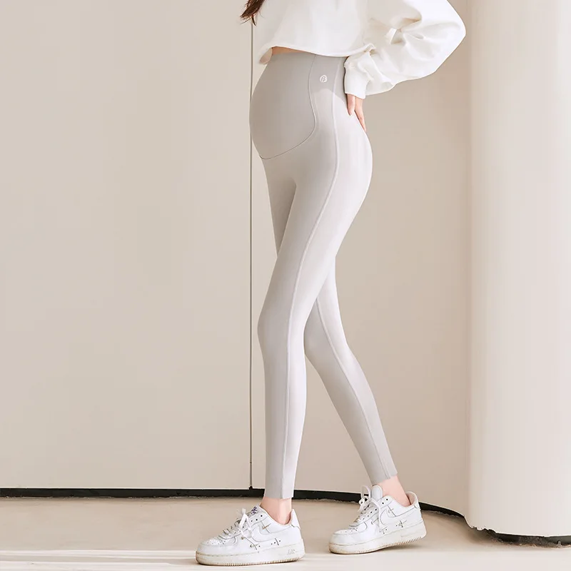 Autumn Winter Maternity Leggings Woman Long Yoga Fitness Sports High Waist Belly Pregnant Pants Slim Fashion Trousers