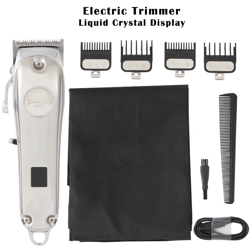 

Hair Clipper Set Electric Hair Trimmer USB Rechargeable LCD Display Cordless Shaver Trimmer Men Barber Hair Cutting Machine