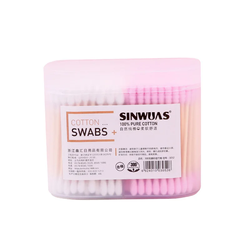 200Pcs Pink Double Head Spiral Cotton Swabs, Ear Picking Cotton Swabs, Makeup Remover Sanitary Swabs For Daily Care & Cleaning