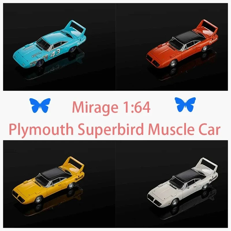 

Mirage 1:64 Plymouth Superbird Muscle Car Alloy Car Model Adult Classic Collection Display Ornament Gift